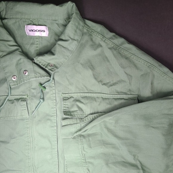 Vigoss Utility Jacket Green 100% Cotton Oversized Fit EUC No Size Tag (Fits... - Picture 4 of 6